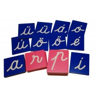 Litere mici cursive glasspapier - alfabet unguresc