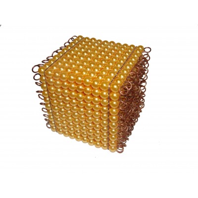 One Golden Individual Bead Cube of 1000