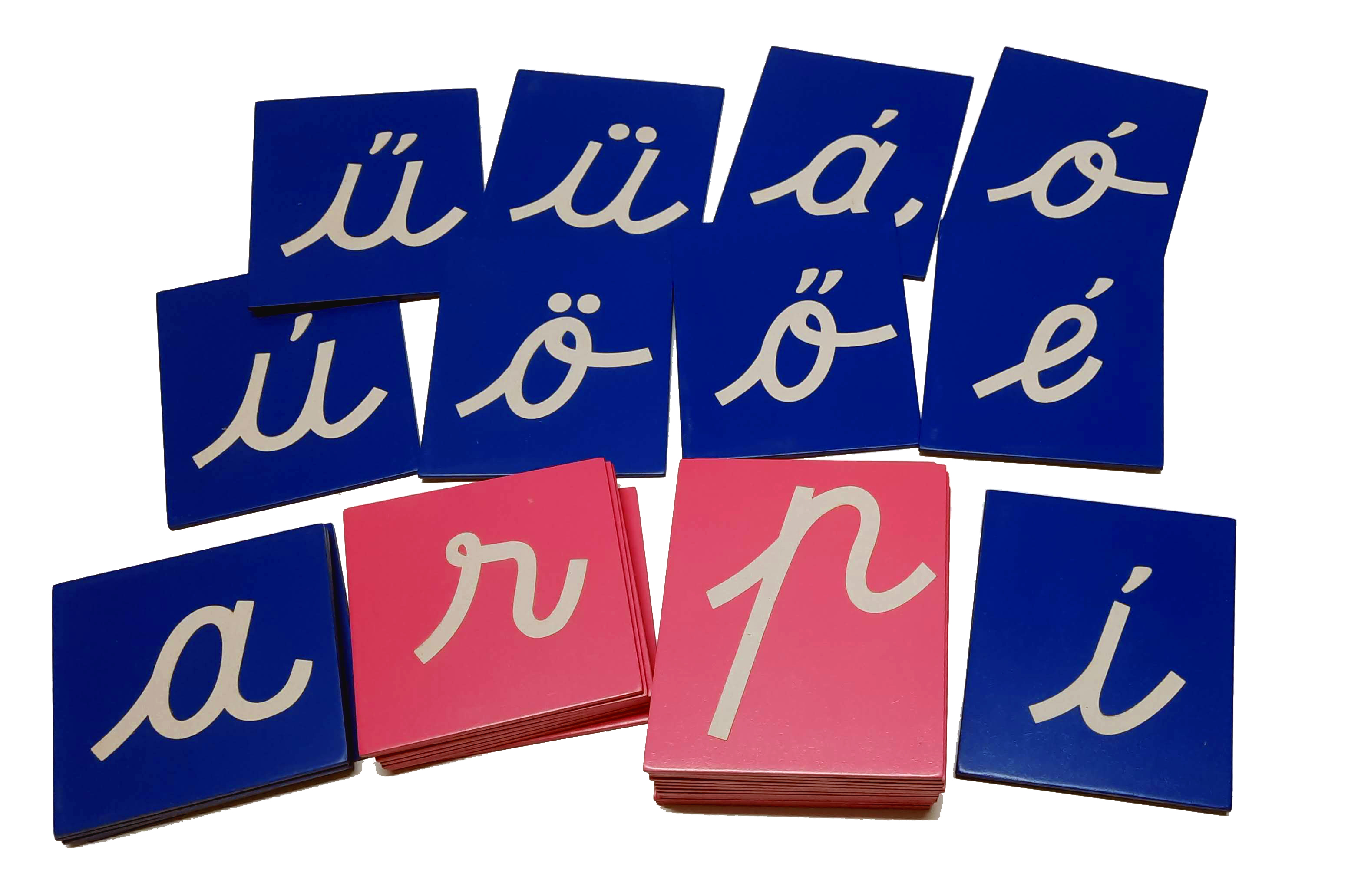 Sandpaper Small Cursive - Hungarian Alphabet - 106.36